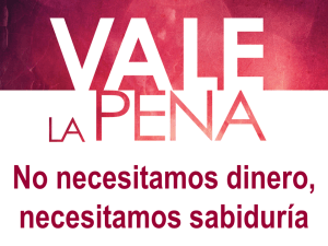 NO NECESITAMOS DINERO